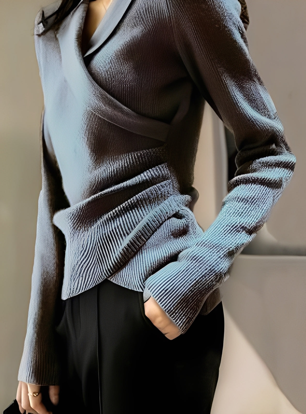 Kaelee - Klasický teplý pletený dámský svetr