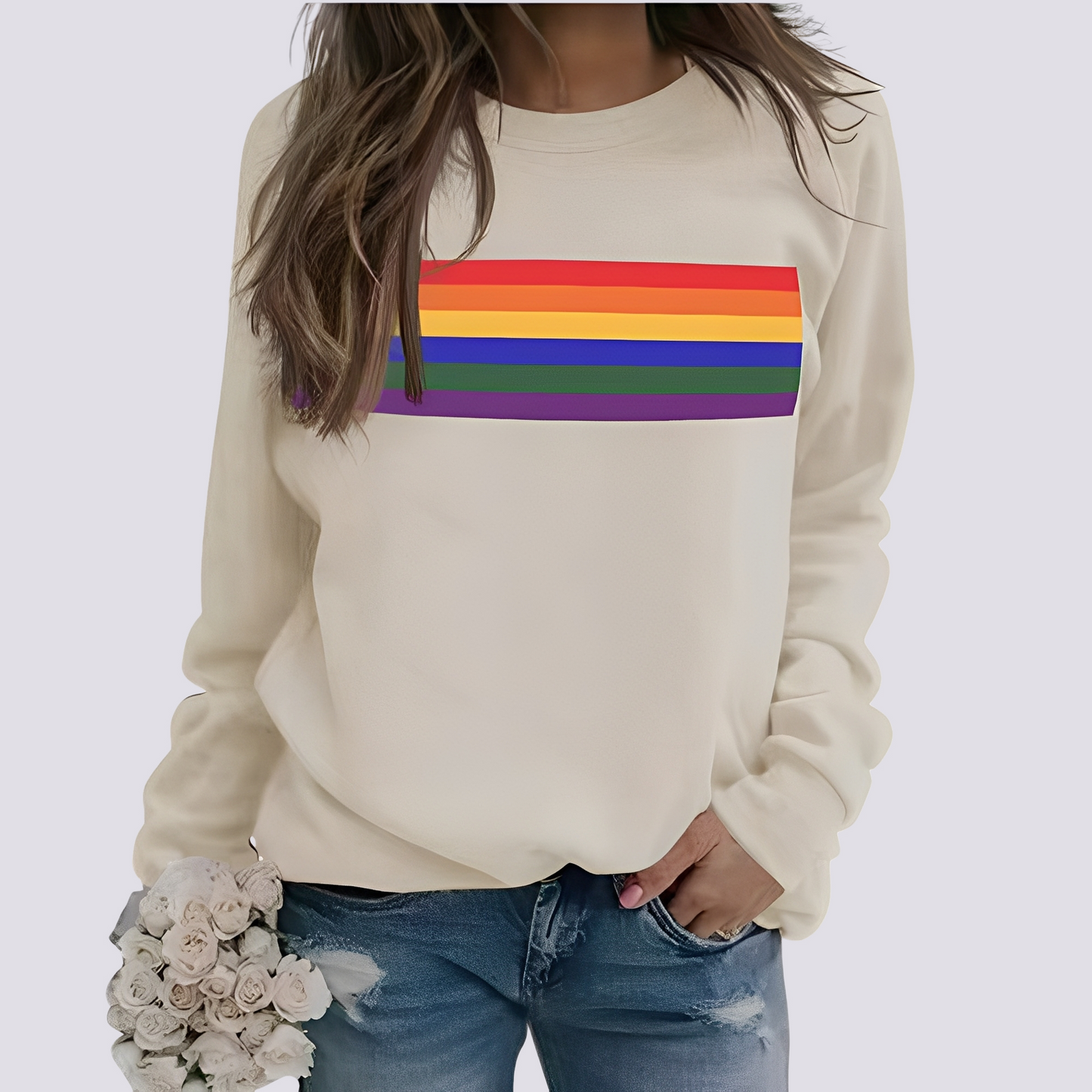 Roseann - Dámský svetr s moderními barevnými motivy