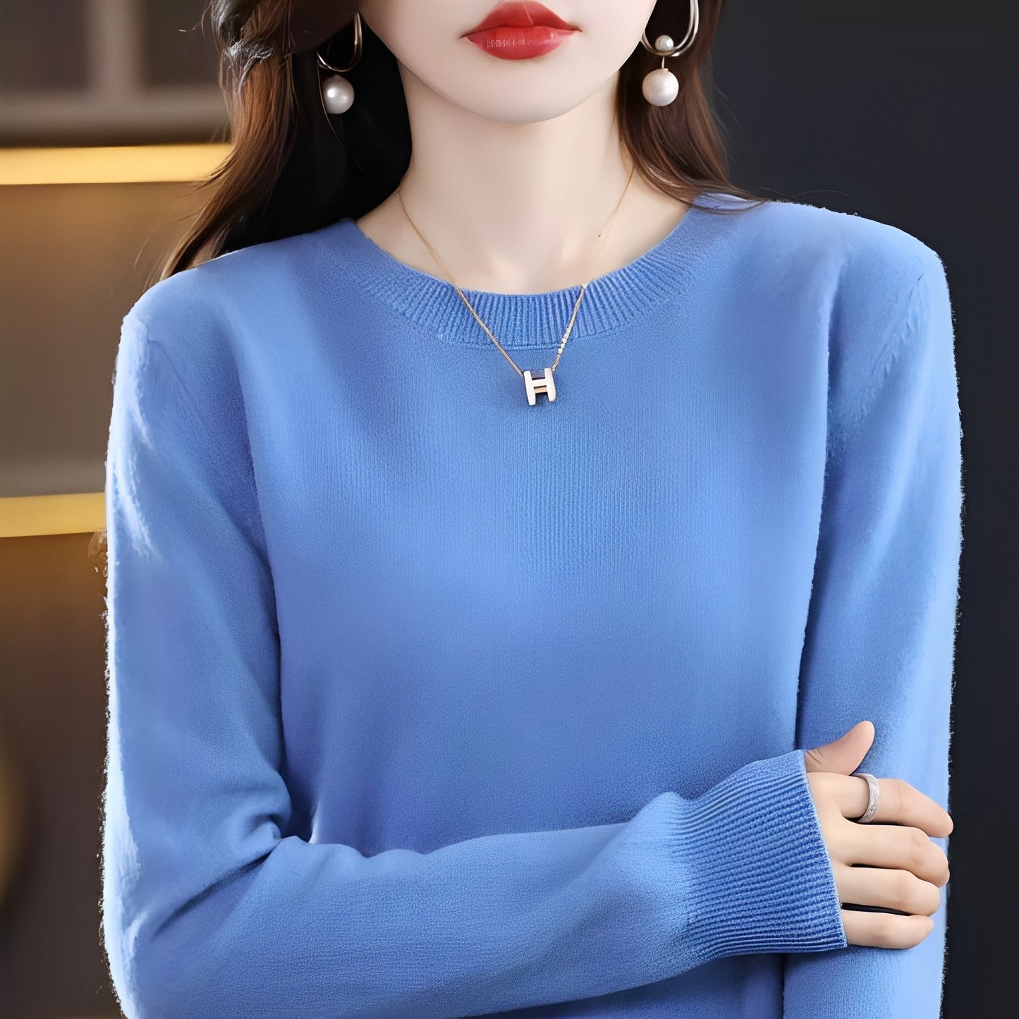 Julia - Moderní, úzký dámský vlněný pulovr