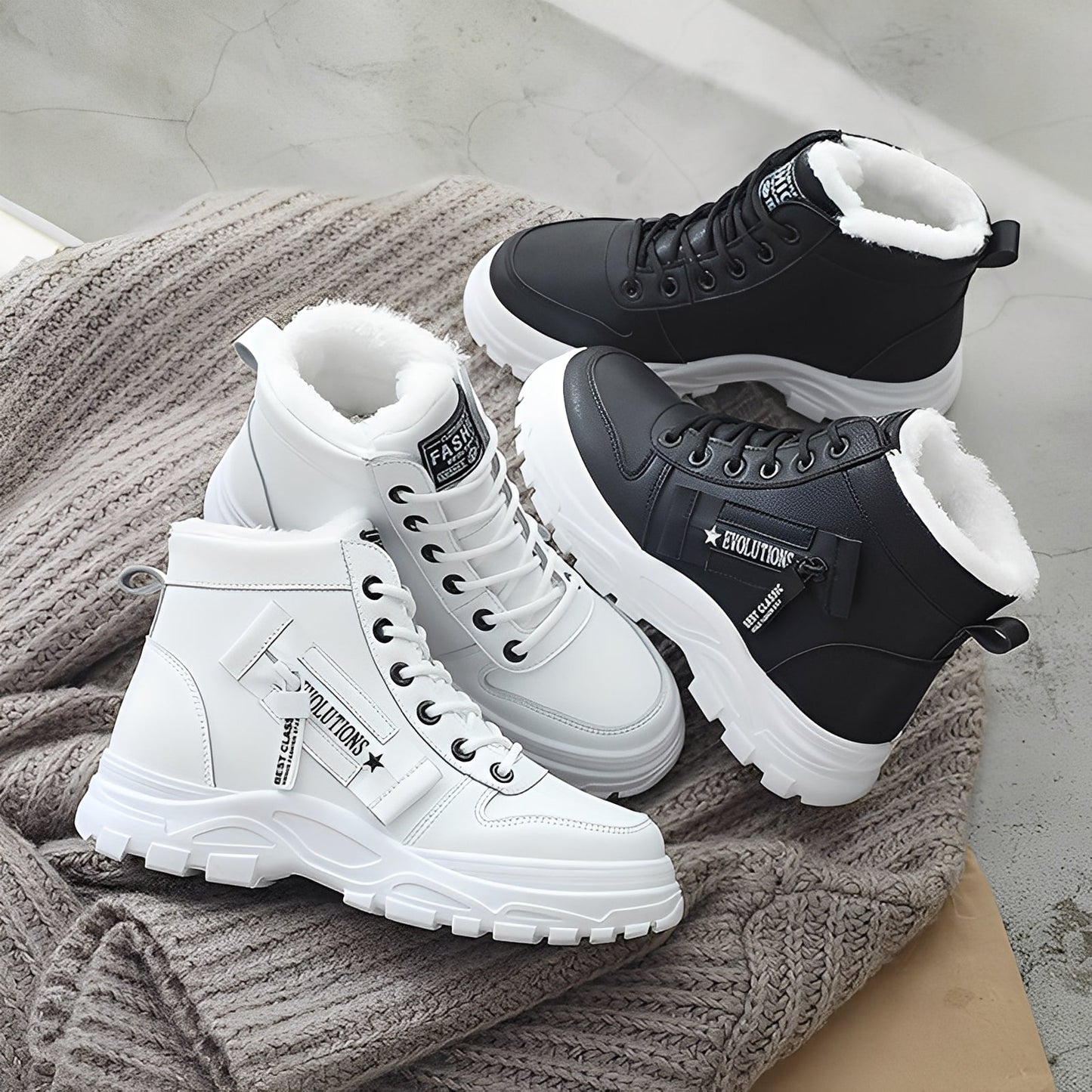 Jazmine - Dámské stylové plyšové boty