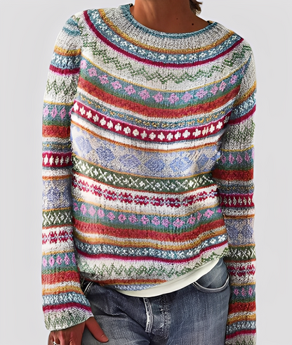 Christal - Stylový, volně střižený vlněný svetr pro ženy