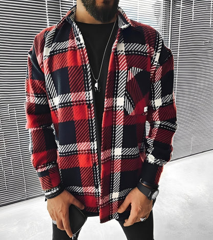 Eugene - Elegantní károvaná košile s dlouhým rukávem pro muže