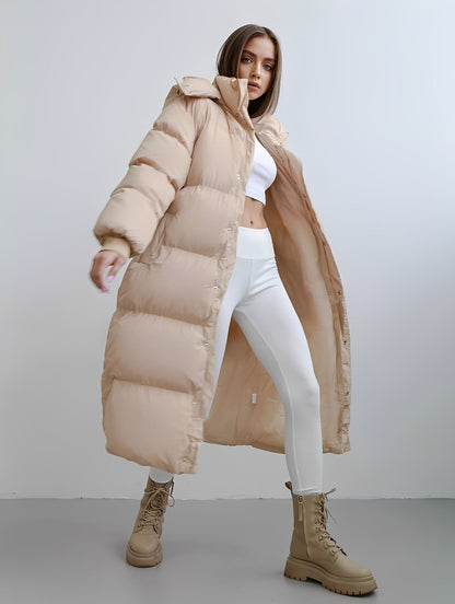 Eloise - Moderní dámský kabát s kapucí, volný střih