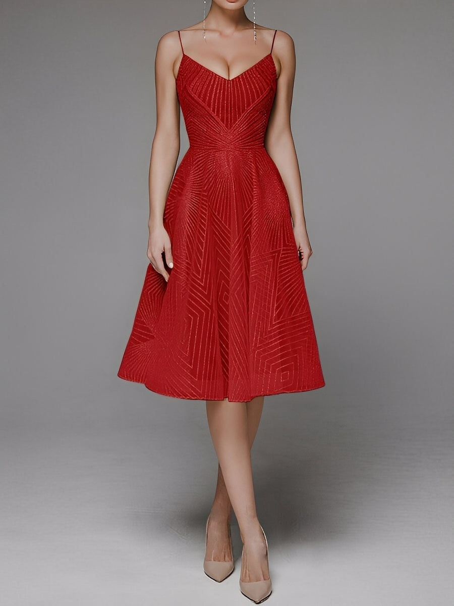 Anabelle - Pěkné šaty s tenkými ramínky bez rukávů pro dámy