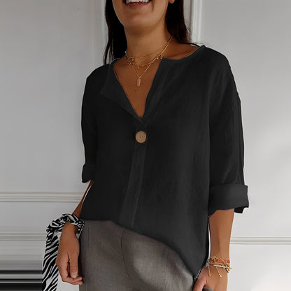 Noémie - Lehká dámská halenka s V výstřihem