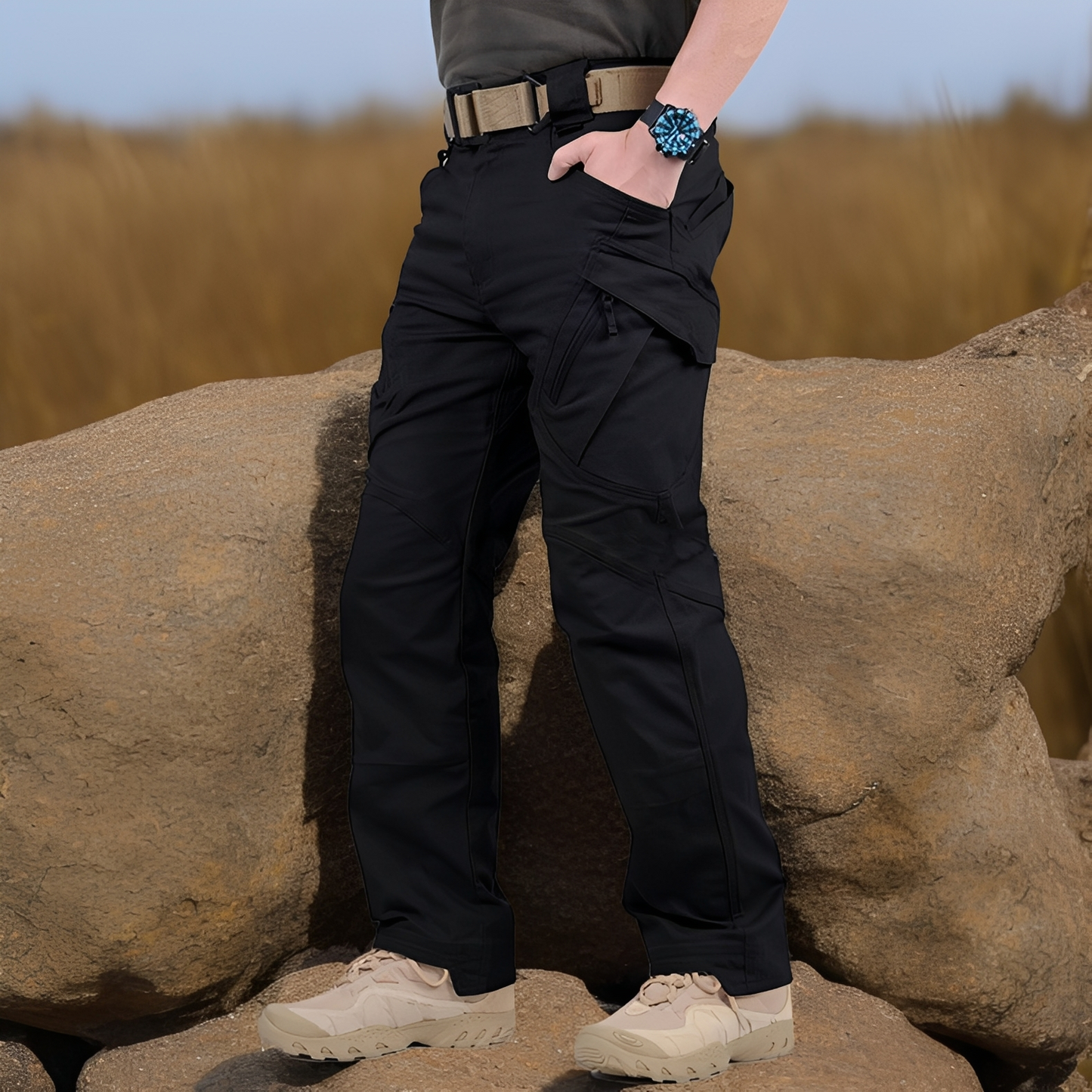 Matteo - Pánské taktické kalhoty s rovným střihem