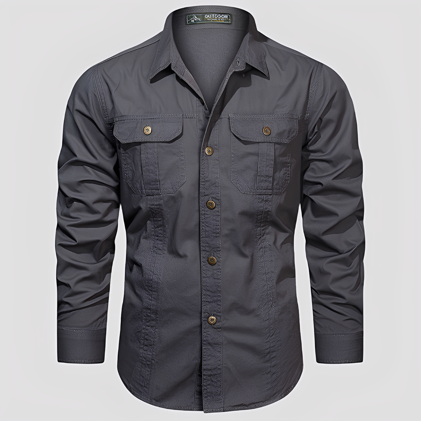 Ranulph - Pánská neformální košile s dlouhými rukávy a kapsami