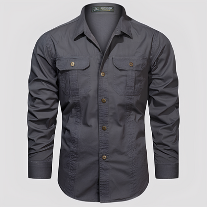 Ranulph - Pánská neformální košile s dlouhými rukávy a kapsami