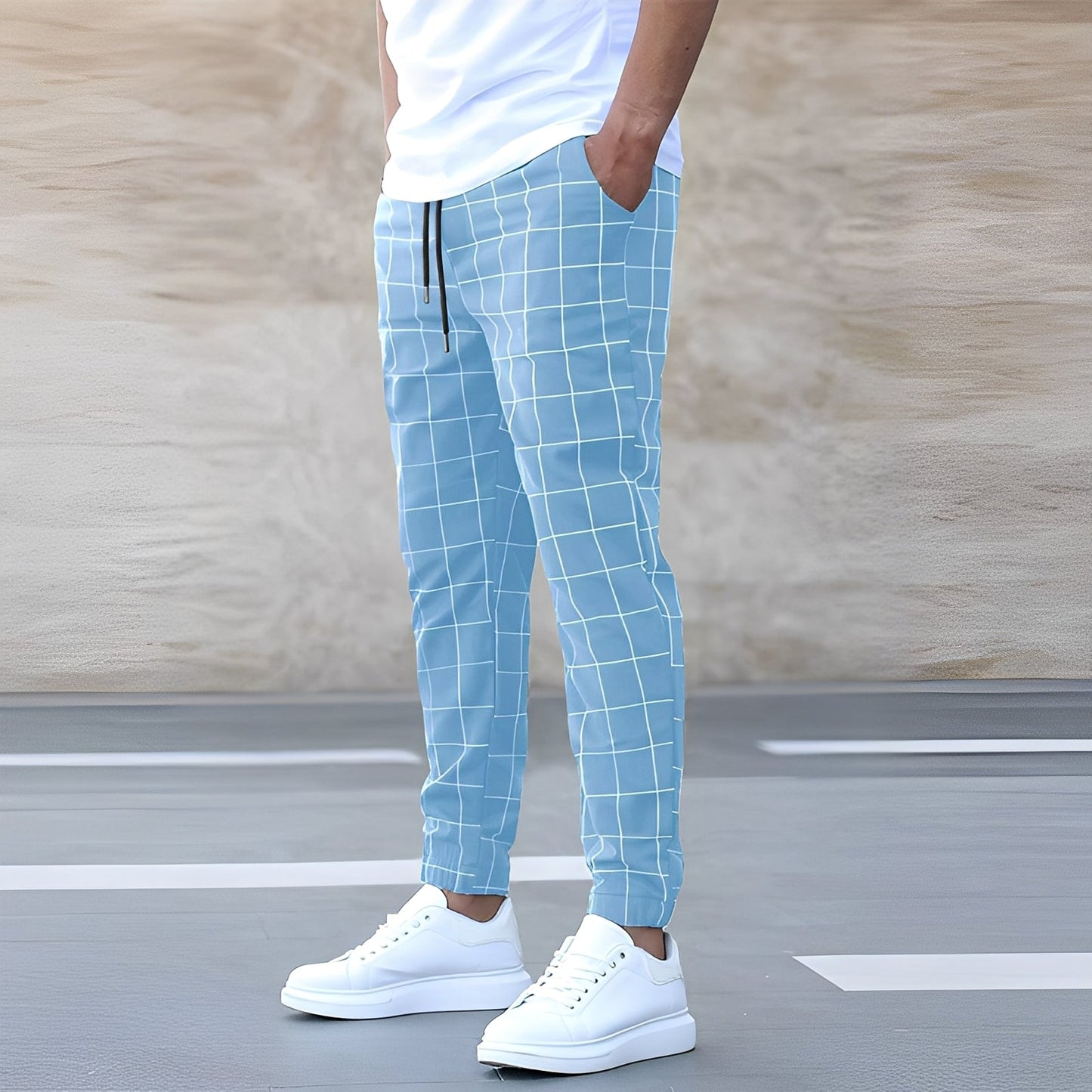 Geoffroy - Mužské pohodlné kalhoty s šňůrkou