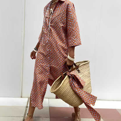 Paulette - Tradiční pruhované dámské košilové šaty