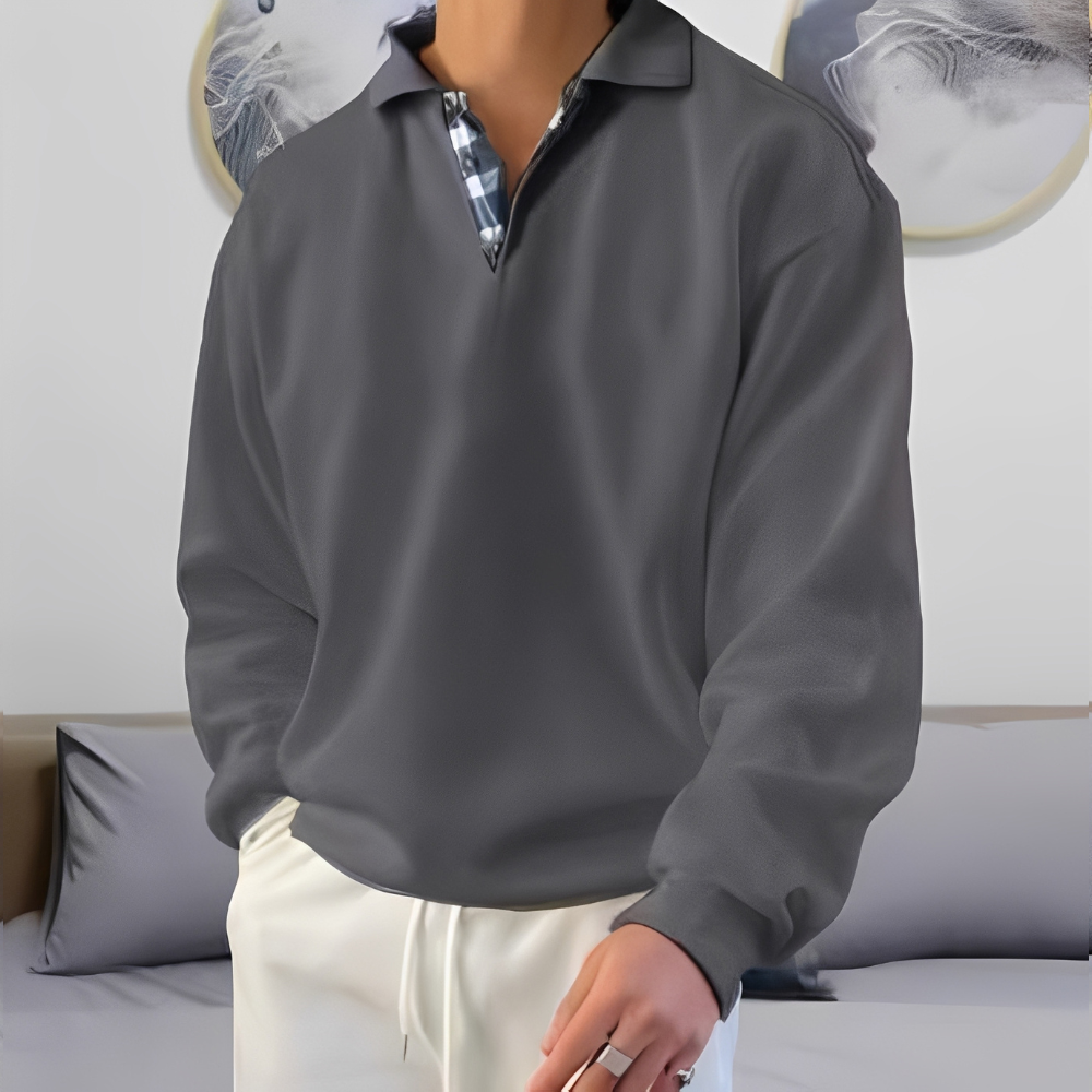 Colsen - Stylový pánský svetr s polovičním zipem