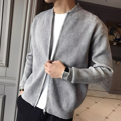 Damon - Retro pánský svetr se zipem