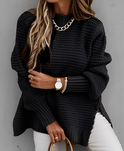 Paulene - Pohodlný volný dámský pletený svetr