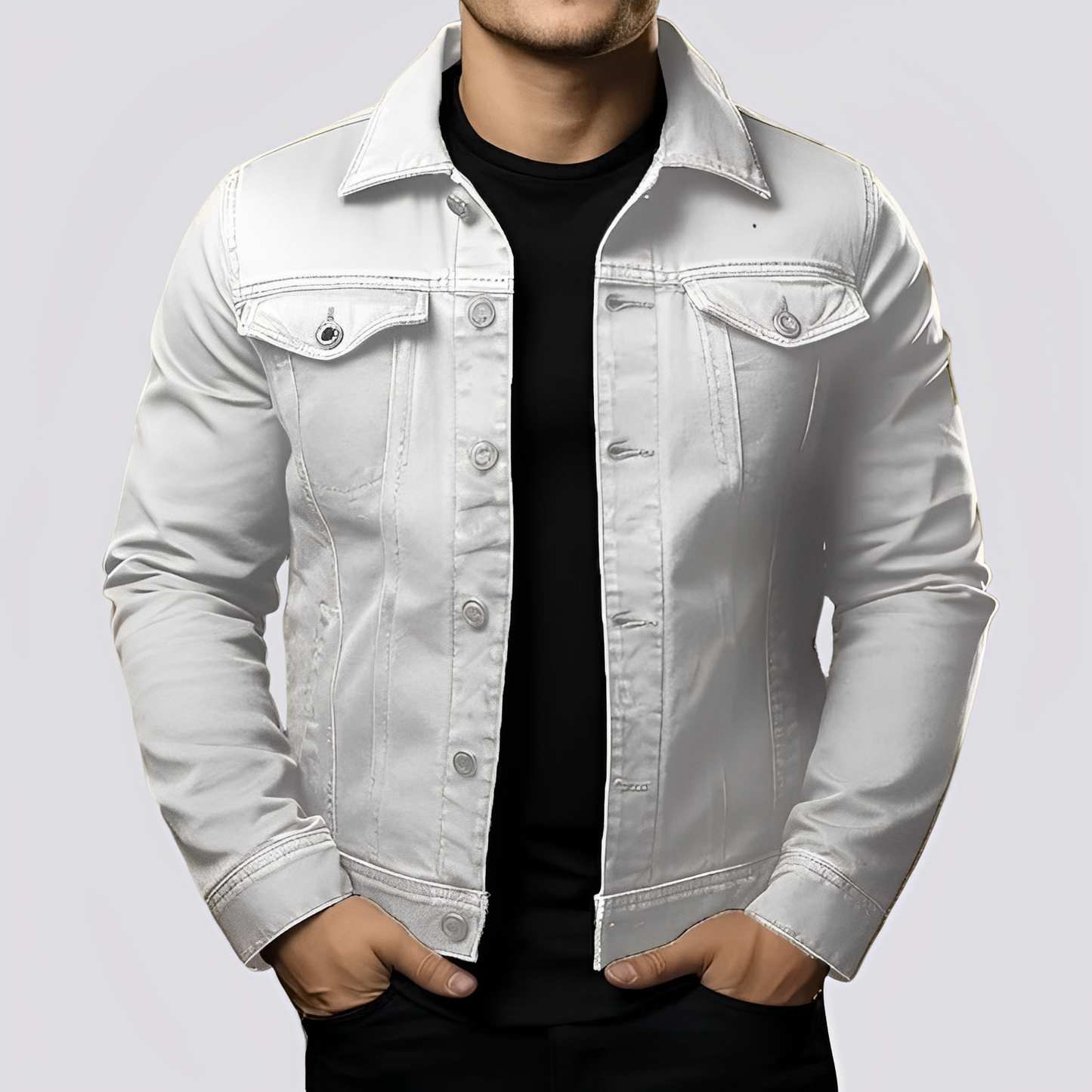 Maxwell - Retro pánská džínová bunda z prémiového denimu