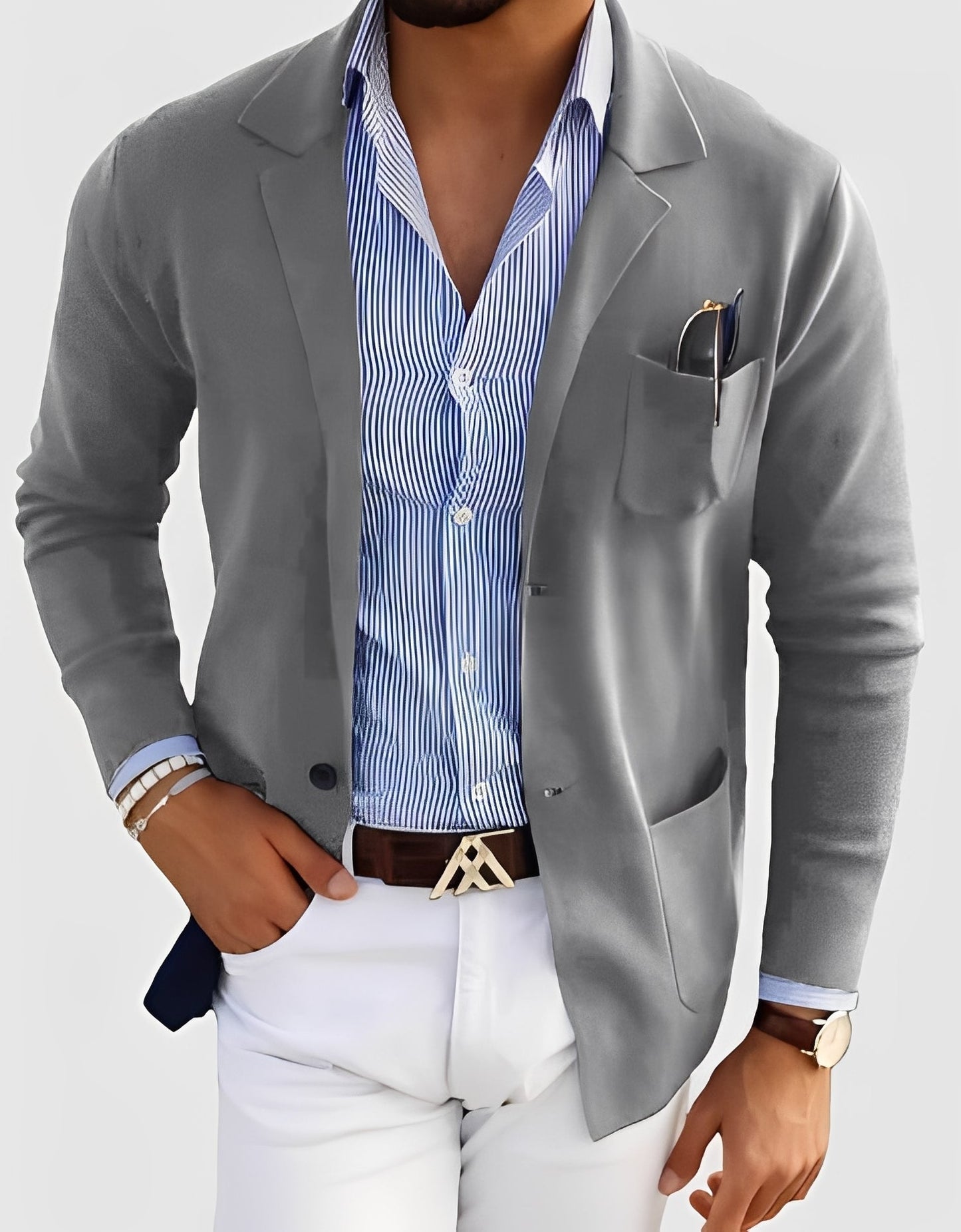 Giffard - Stylová vlněná bunda s dvojitými řadami knoflíků pro muže