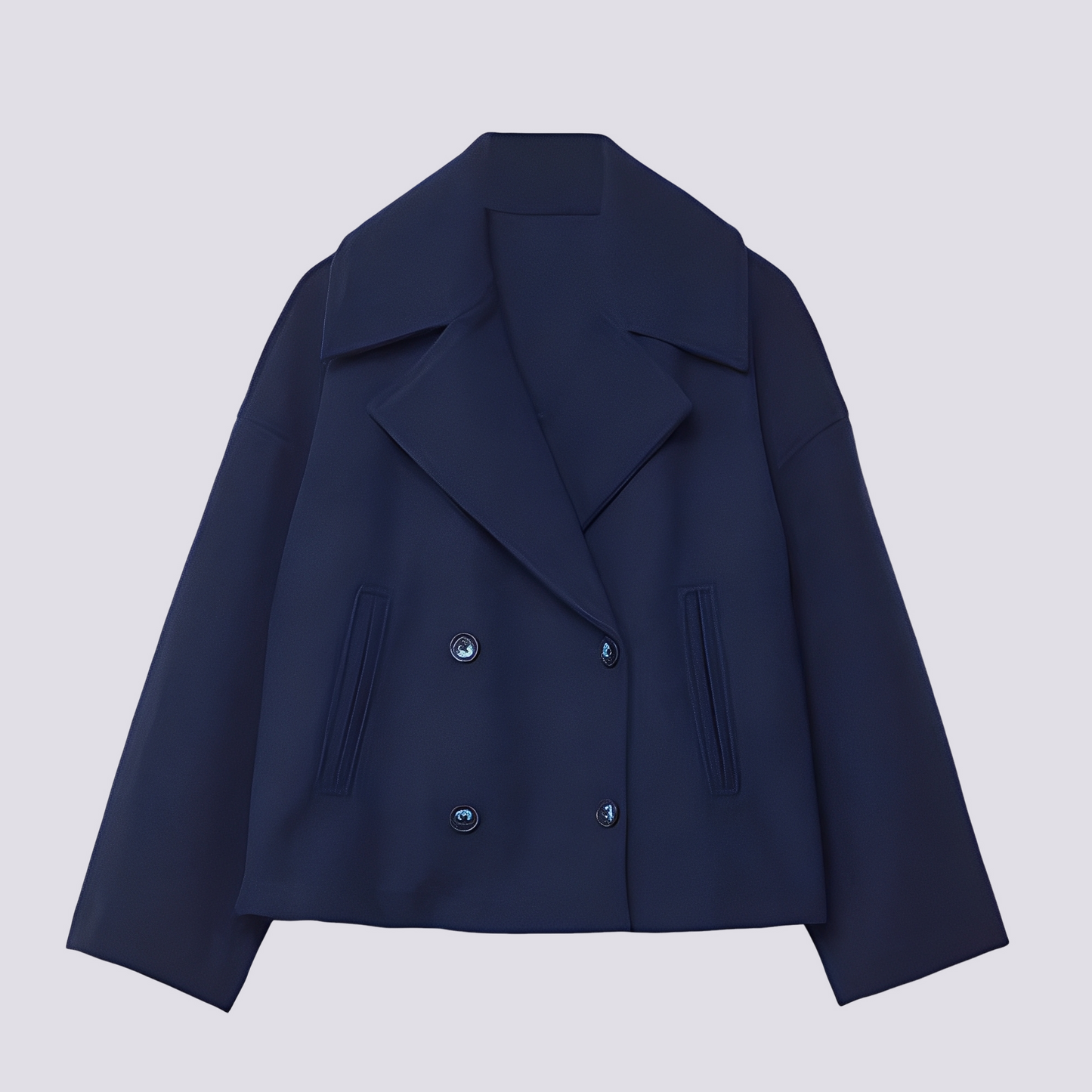 Bethney - Stylový krátký vlněný kabát s reverzním límcem pro ženy