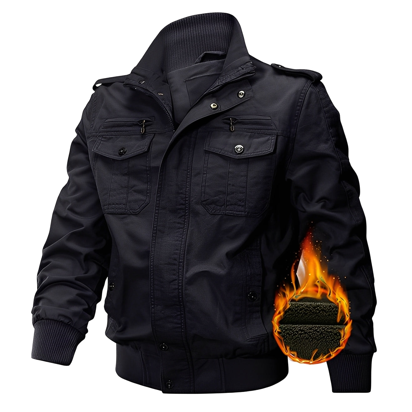 Gary - Men's stylish fleece jacket with pockets
