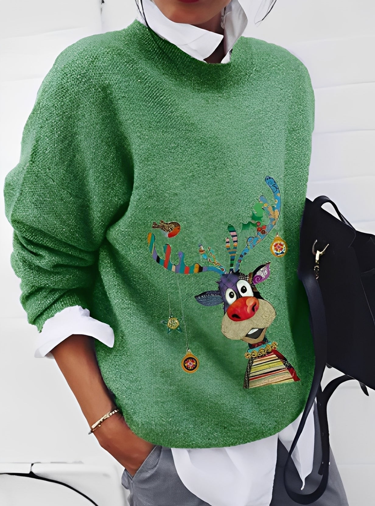 Milly - Módní, pohodlný dámský svetr s potiskem