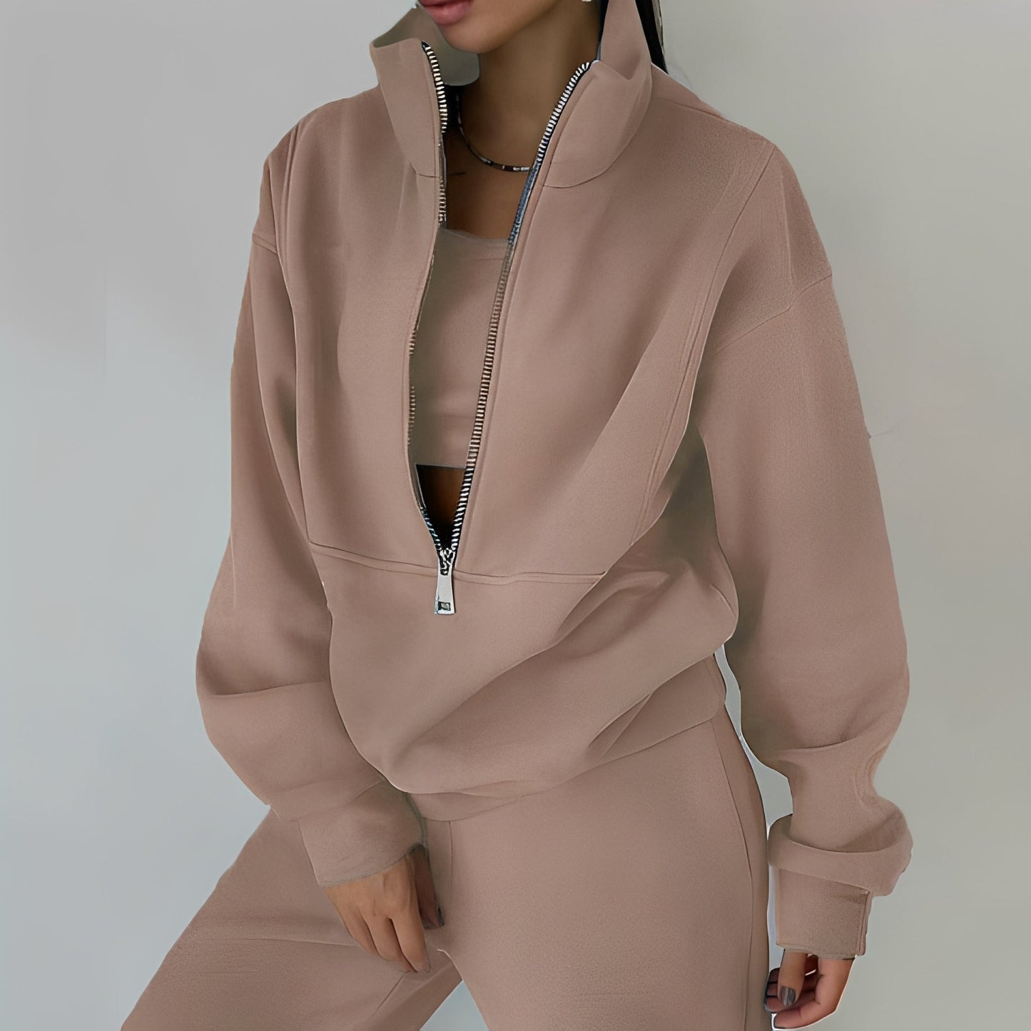 Mélissa - Sada dvou kusů oversize pohodlná z teplákoviny