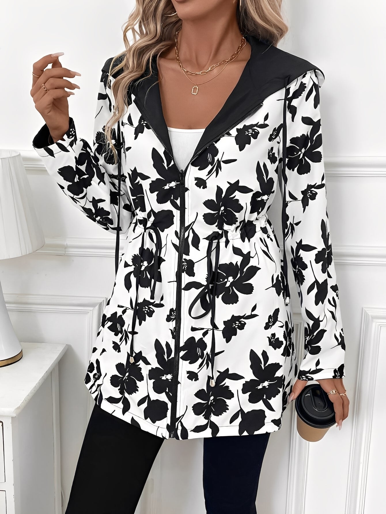 Jennelle - Stylová oboustranná bunda s kapucí pro ženy