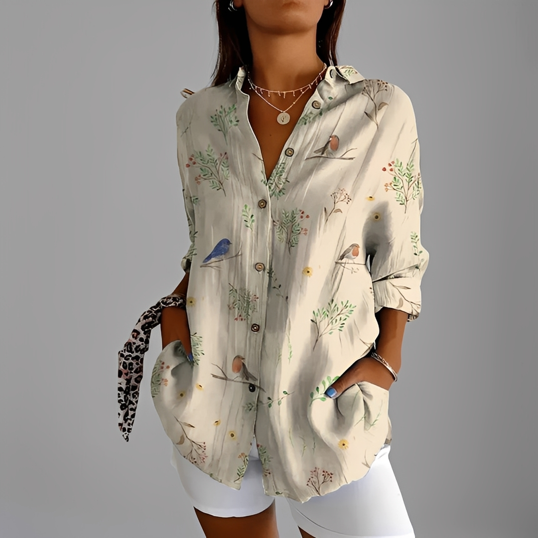 Annick - Stylová dámská halenka s dlouhými rukávy