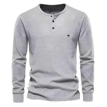 Joachim - Pánská vaflová košile s dlouhým rukávem