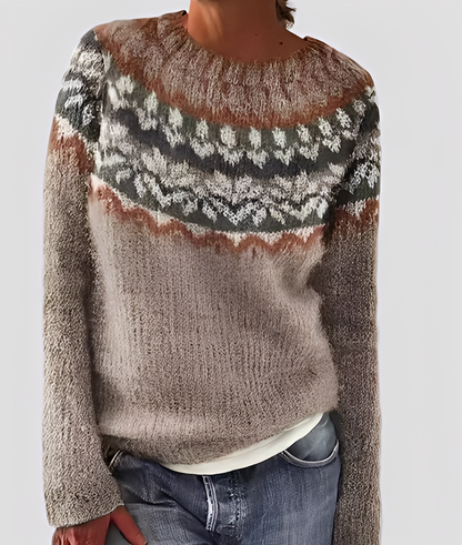 Christal - Stylový, volně střižený vlněný svetr pro ženy