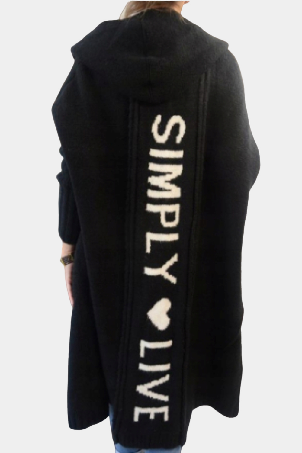 Melyssa - Pohodlná, volná, dlouhá dámská pletená bunda