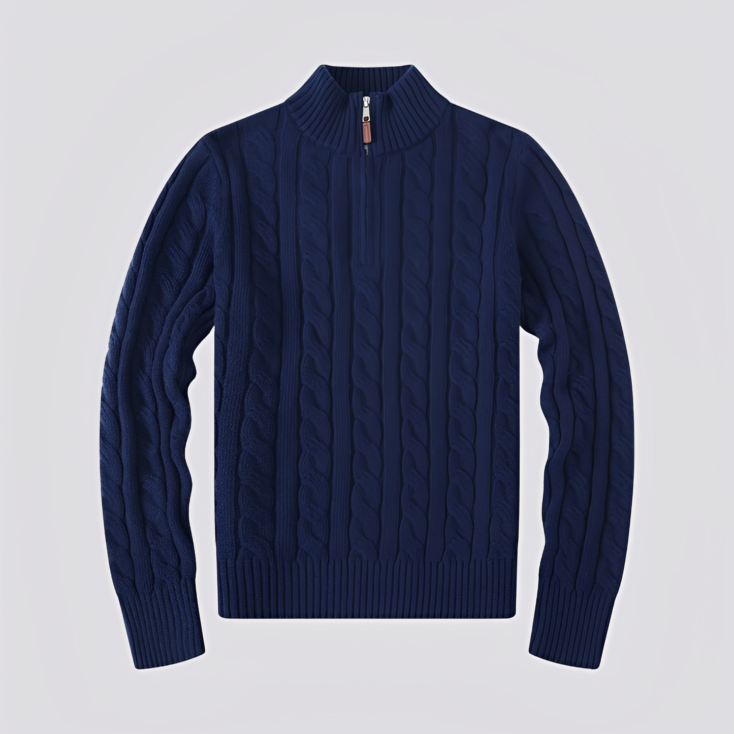 Jasper - Pánský elegantní svetr s polovičním zipem