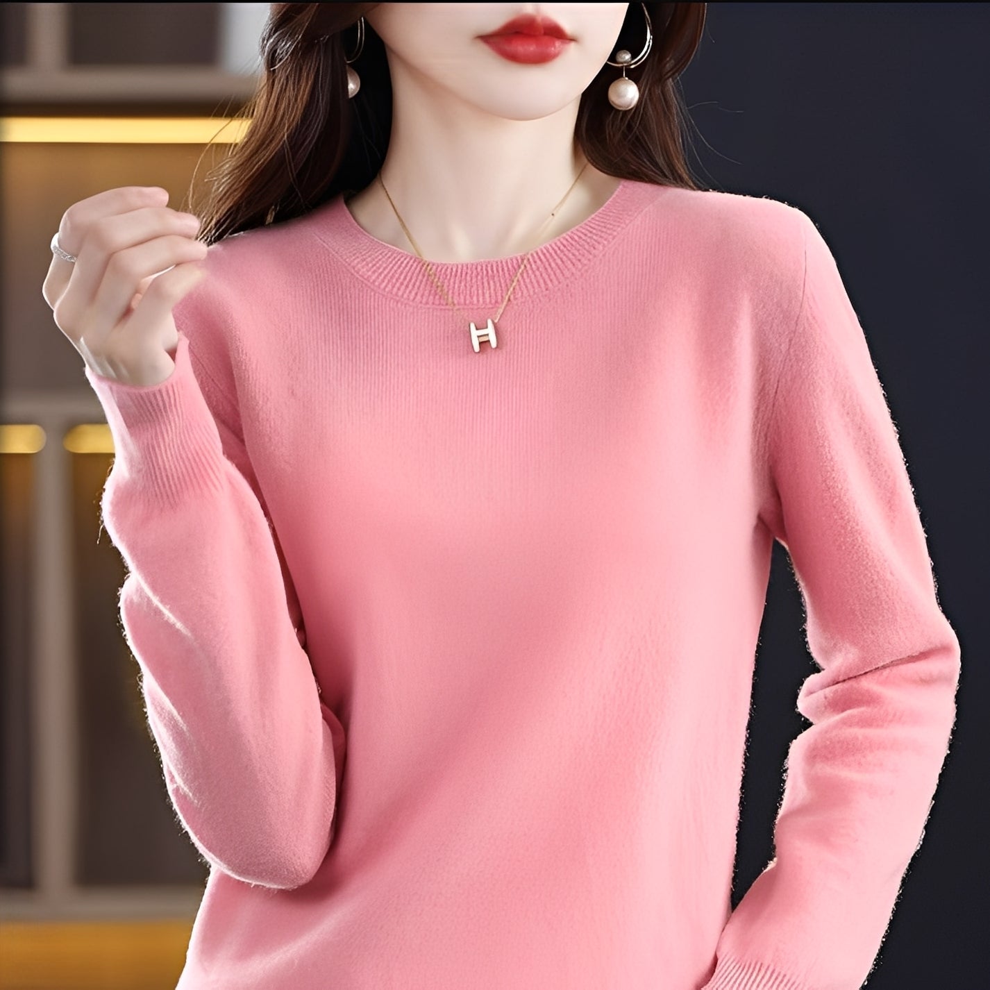 Julia - Moderní, úzký dámský vlněný pulovr