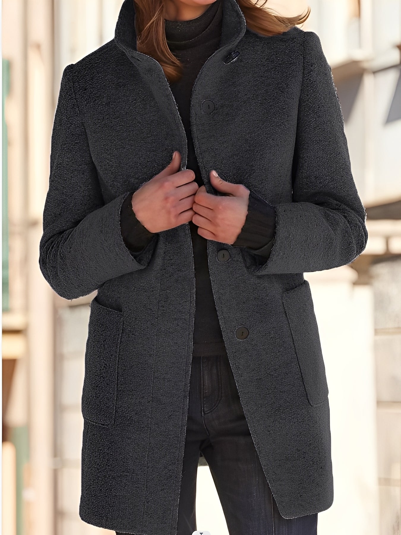 Michele - Dámský větruodolný vlněný kabát