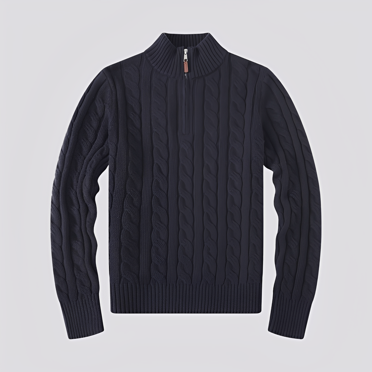 Jasper - Pánský elegantní svetr s polovičním zipem