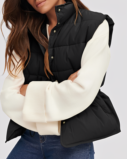 Aimee - Dámská vesta s pohodlným polstrováním a jednořadým designem