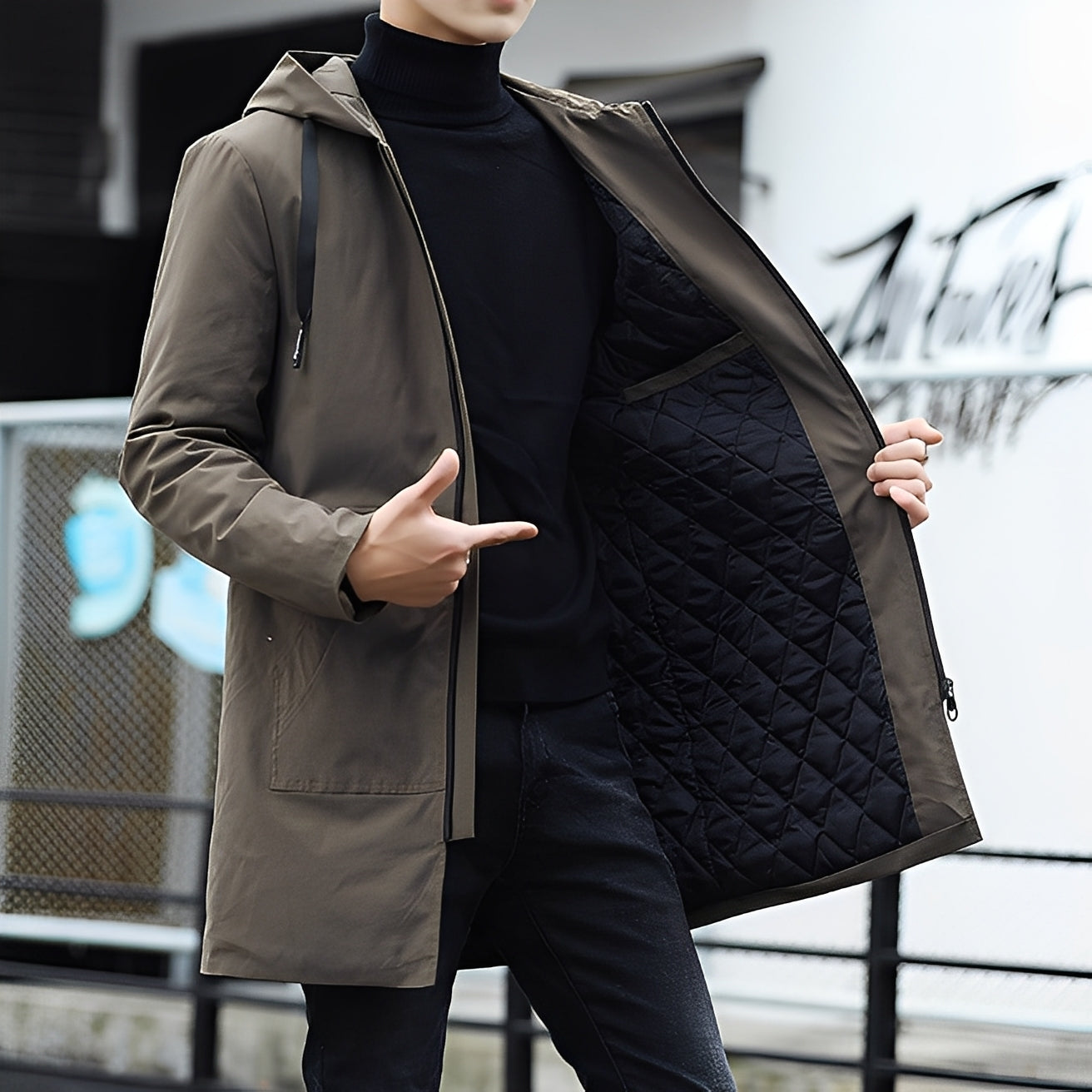 Derren - Pánská bunda s kapucí, lehká a vhodná pro volný čas