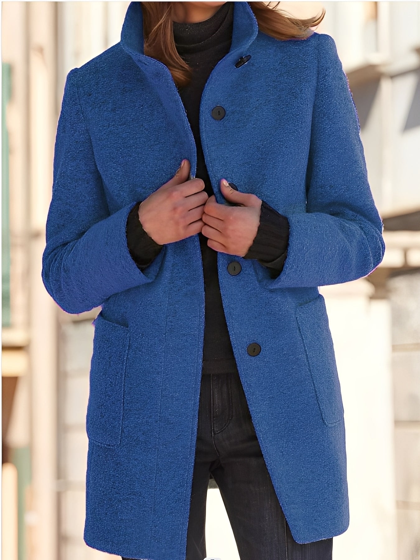 Julissa - Dámský zimní kabát s kapsou, která udržuje teplo