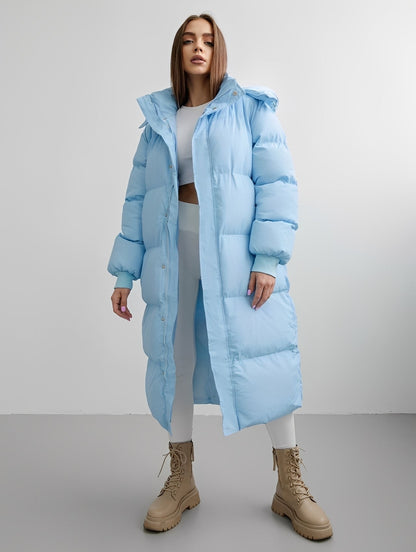 Eloise - Moderní dámský kabát s kapucí, volný střih