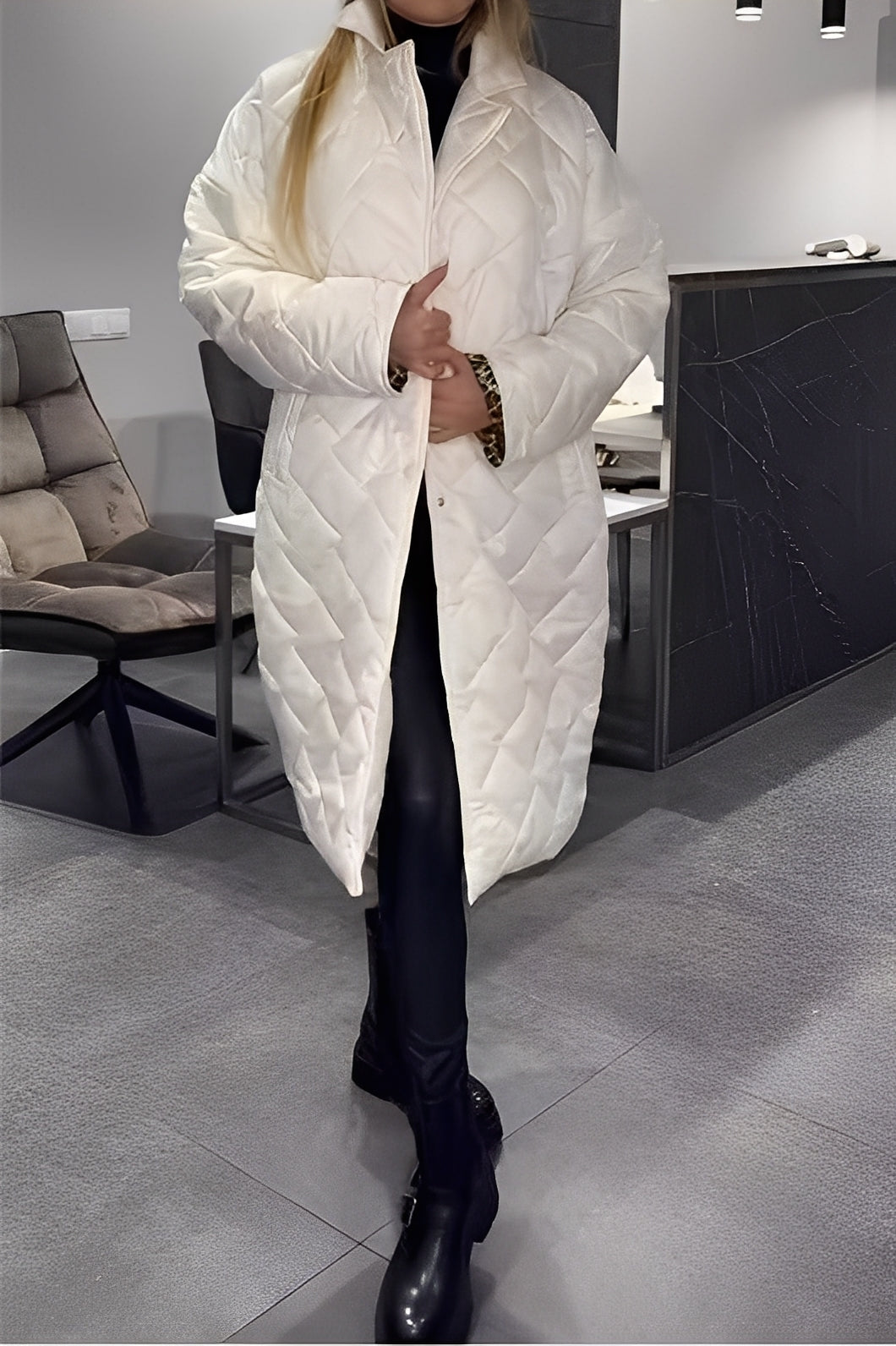 Beverly - Moderní volná péřová bunda pro ženy