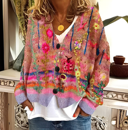 Daphné - Pohodlný a pestrý svetr pro ženy