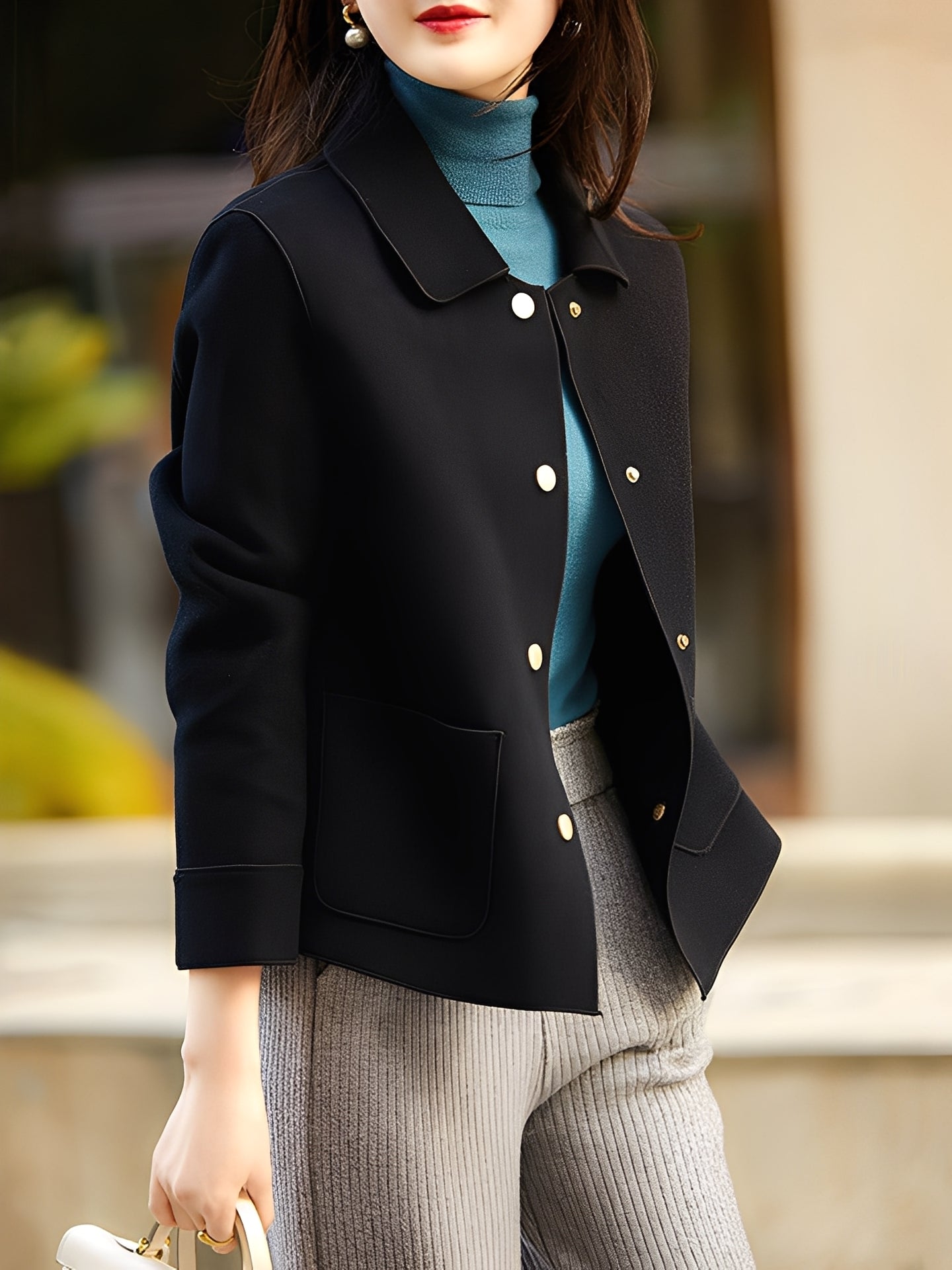 Meade - Stylová a hřejivá Button-Down bunda pro ženy