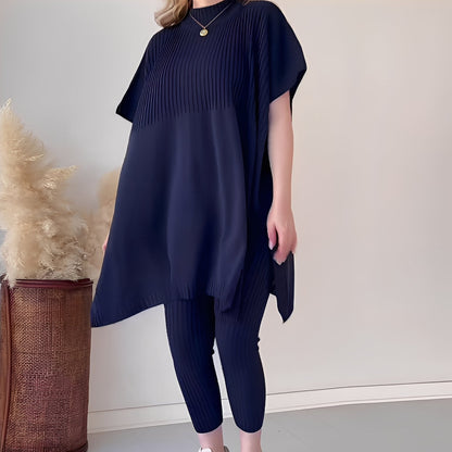 Roxanna - Komfortní, volně padnoucí dvoudílná pletená souprava pro ženy