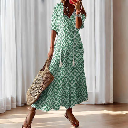 Alica - Volné dámské šaty s výstřihem do V