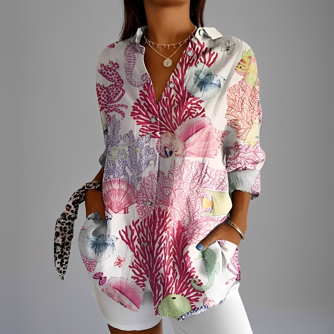 Annick - Stylová dámská halenka s dlouhými rukávy