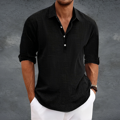 Nathanaël - Tradiční pánská košile s dlouhým rukávem