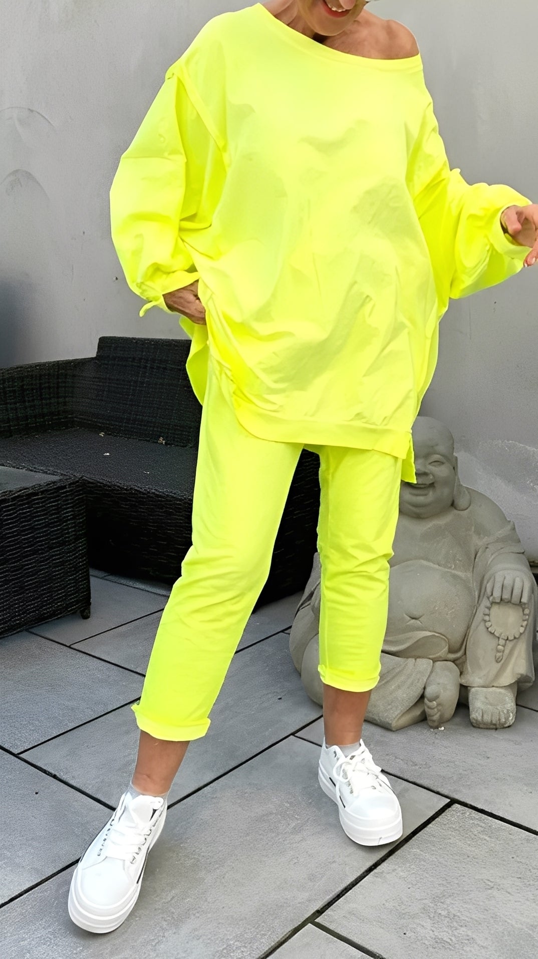 Eleanore - Pohodlná sada s volným topem a kalhotami pro ženy