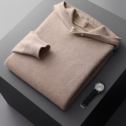 Darius - Stylový, teplý pánský pletený hoodie