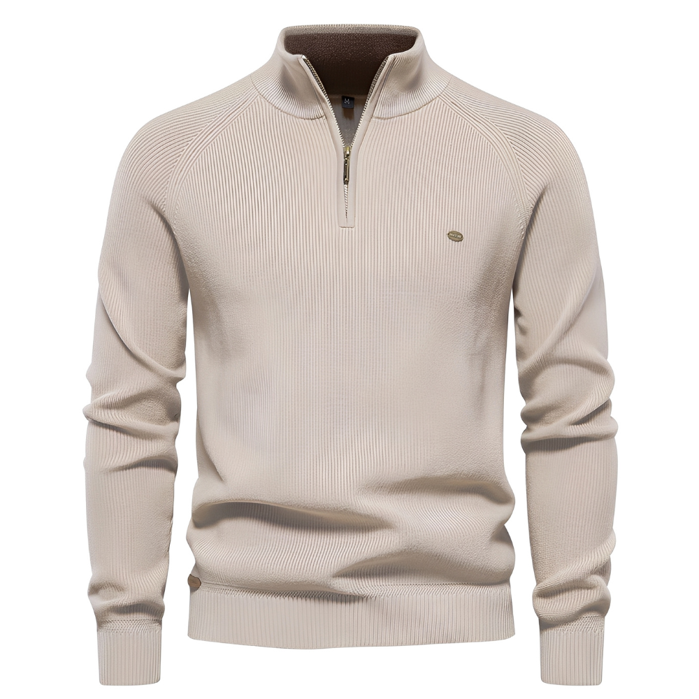 Brant - Stylový pánský svetr s čtvrtinovým zipem