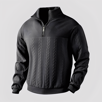 Warren - Dámský zipový kašmírový svetr klasického střihu