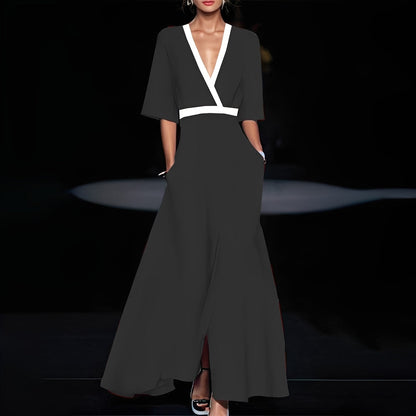 Débora - Ženské dlouhé šaty s květinovým vzorem