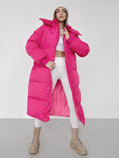 Eloise - Moderní dámský kabát s kapucí, volný střih