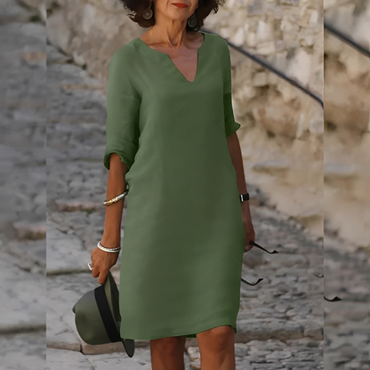 Guilaine - Elegantní dámské šaty s V výstřihem
